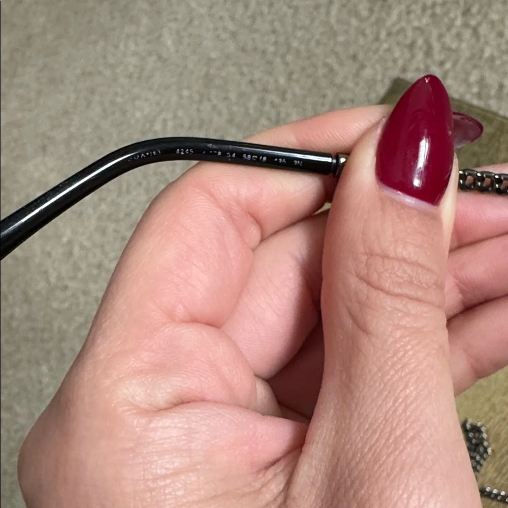 Chanel Women's Round-shape 4245
Sunglasses Black Coco Eyewear Frame With Chain - Picture 8 of 12